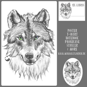 Wolf gibt es nun auch bei Redbubble zu kaufen. Von Mira Alexander.